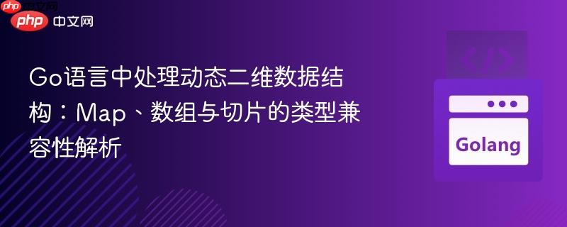 go语言中处理动态二维数据结构：map、数组与切片的类型兼容性解析