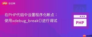 在PHP代码中设置程序化断点：使用xdebug_break()进行调试