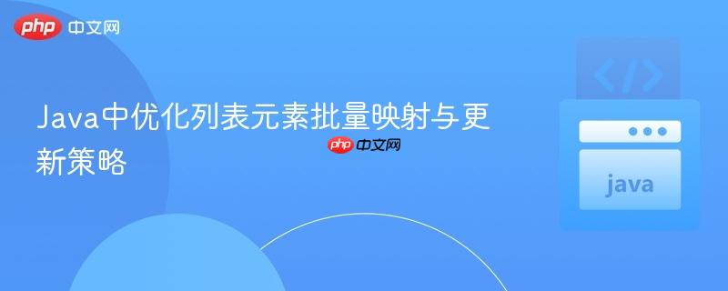 Java中优化列表元素批量映射与更新策略
