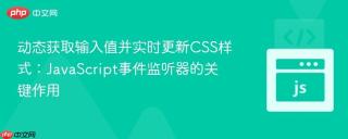 动态获取输入值并实时更新CSS样式：JavaScript事件监听器的关键作用