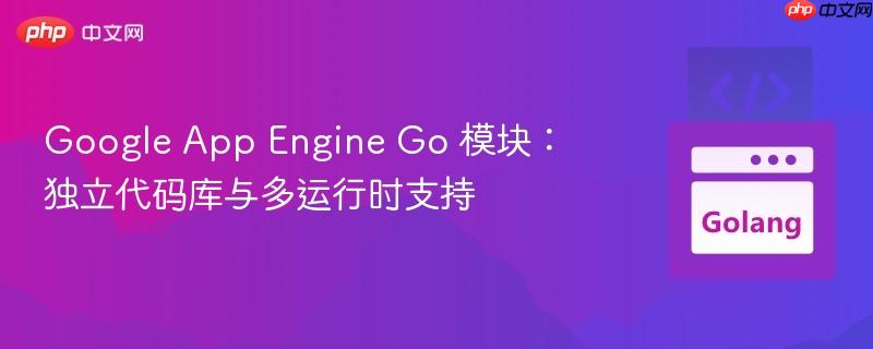 google app engine go 模块：独立代码库与多运行时支持