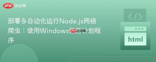 部署与自动化运行Node.js网络爬虫:使用Windows任务计划程序