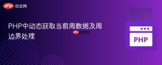 PHP中动态获取当前周数据及周边界处理