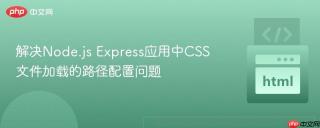 解决Node.js Express应用中CSS文件加载的路径配置问题