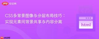 CSS多背景图像与分层布局技巧：实现元素间背景共享与内容分离
