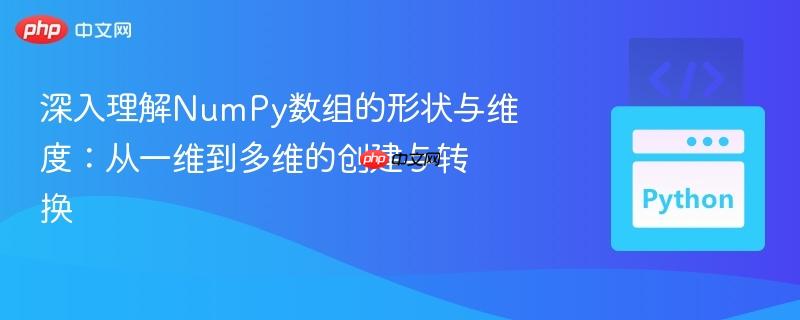 深入理解numpy数组的形状与维度：从一维到多维的创建与转换