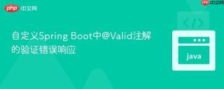 自定义Spring Boot中@Valid注解的验证错误响应
