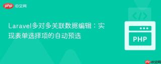 Laravel多对多关联数据编辑：实现表单选择项的自动预选