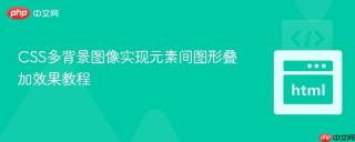 CSS多背景图像实现元素间图形叠加效果教程