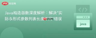 Java构造函数深度解析：解决“实际与形式参数列表长度不同”错误