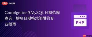CodeIgniter与MySQL日期范围查询：解决日期格式陷阱的专业指南