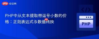 PHP中从文本提取带逗号小数的价格：正则表达式与数值转换