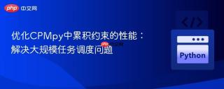 优化CPMpy中累积约束的性能:解决大规模任务调度问题