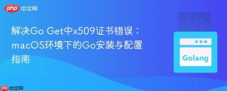 解决Go Get中x509证书错误：macOS环境下的Go安装与配置指南