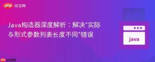 Java构造器深度解析：解决“实际与形式参数列表长度不同”错误