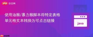 使用油猴/暴力猴脚本将特定表格单元格文本转换为可点击链接
