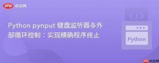 Python pynput 键盘监听器与外部循环控制：实现精确程序终止