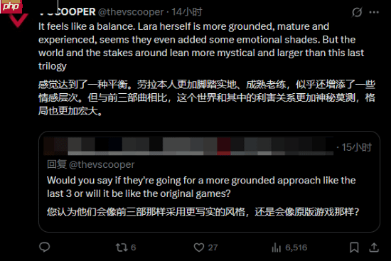 《古墓丽影》新作大爆料:玩法更现代 已到最终打磨阶段!