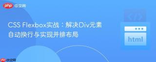 CSS Flexbox实战：解决Div元素自动换行与实现并排布局