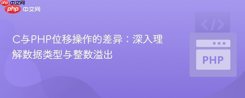 C与PHP位移操作的差异：深入理解数据类型与整数溢出
