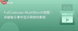FullCalendar MultiMonth视图：突破每日事件显示限制的教程