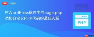 在WordPress插件中向page.php添加自定义PHP代码的最佳实践