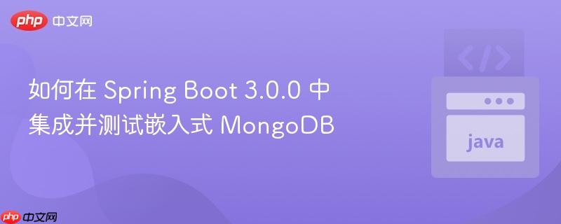 如何在 spring boot 3.0.0 中集成并测试嵌入式 mongodb
