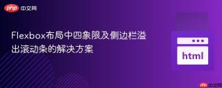 Flexbox布局中四象限及侧边栏溢出滚动条的解决方案