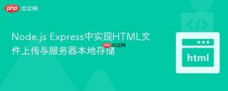 Node.js Express中实现HTML文件上传与服务器本地存储