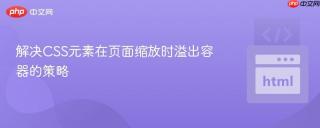 解决CSS元素在页面缩放时溢出容器的策略