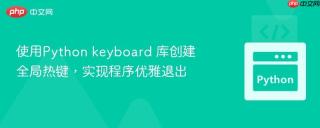 使用Python keyboard 库创建全局热键，实现程序优雅退出