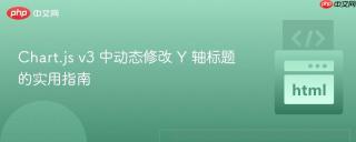 Chart.js v3 中动态修改 Y 轴标题的实用指南