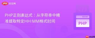 PHP正则表达式：从字符串中精准提取特定HH:MM格式时间