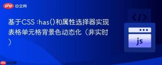 基于CSS :has()和属性选择器实现表格单元格背景色动态化（非实时）
