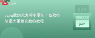 Java数组元素频率限制：高效控制最大重复次数的教程