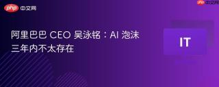 阿里巴巴 CEO 吴泳铭：AI 泡沫三年内不太存在