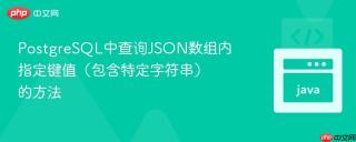 PostgreSQL中查询JSON数组内指定键值（包含特定字符串）的方法