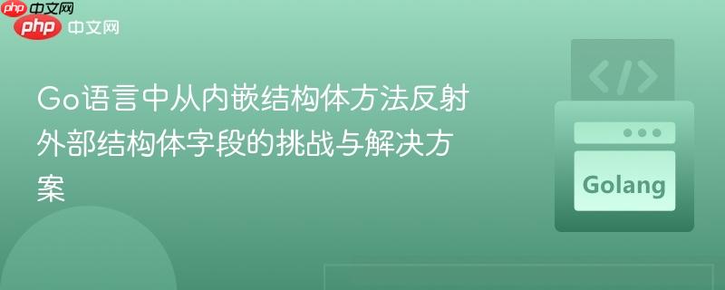 Go语言中从内嵌结构体方法反射外部结构体字段的挑战与解决方案

