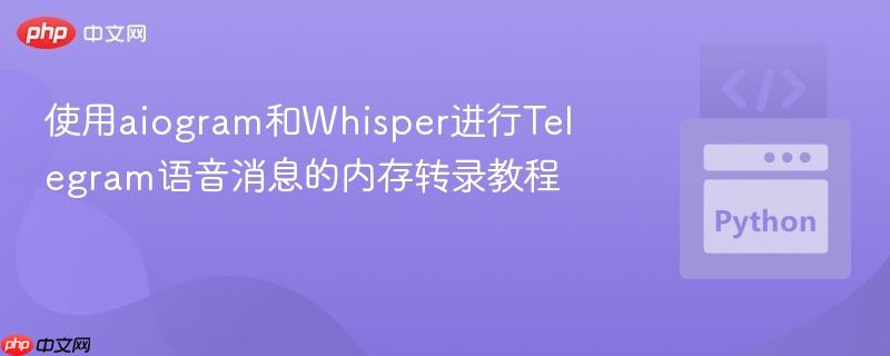 使用aiogram和Whisper进行Telegram语音消息的内存转录教程