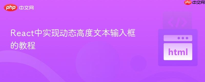 React中实现动态高度文本输入框的教程