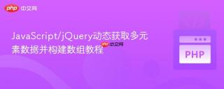 JavaScript/jQuery动态获取多元素数据并构建数组教程