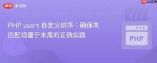 PHP usort 自定义排序：确保未匹配项置于末尾的正确实践