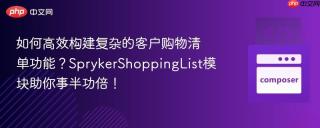 如何高效构建复杂的客户购物清单功能？SprykerShoppingList模块助你事半功倍！