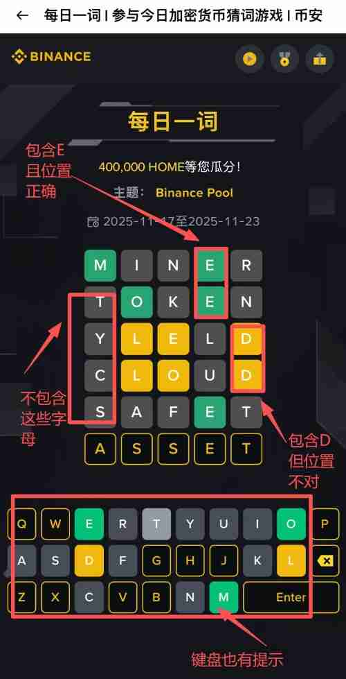 币安猜字游戏WOTD/WODL是什么?怎么玩?币安每日一词玩法详细介绍