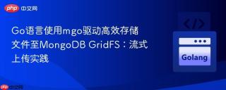 Go语言使用mgo驱动高效存储文件至MongoDB GridFS：流式上传实践