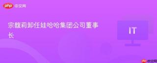 宗馥莉卸任娃哈哈集团公司董事长