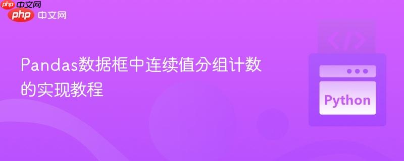 Pandas数据框中连续值分组计数的实现教程
