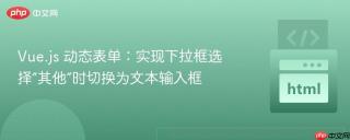 Vue.js 动态表单：实现下拉框选择“其他”时切换为文本输入框