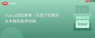 Vue.js动态表单：实现下拉框与文本框的条件切换