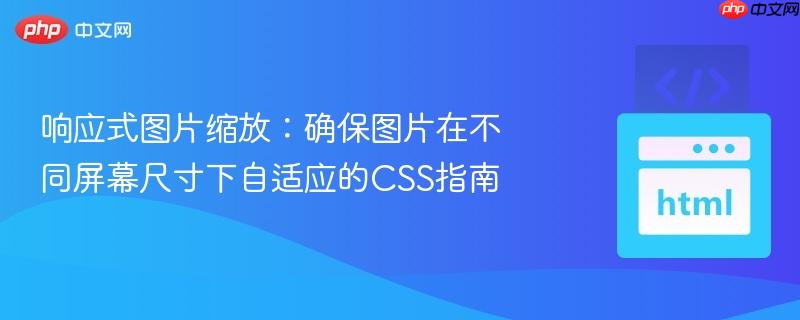 响应式图片缩放：确保图片在不同屏幕尺寸下自适应的css指南